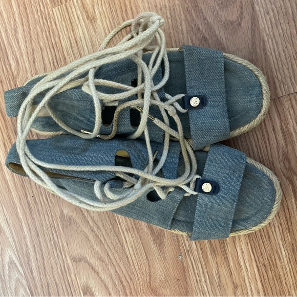 Michael Kors Denim Lace up Espadrille - Picture 2 of 3